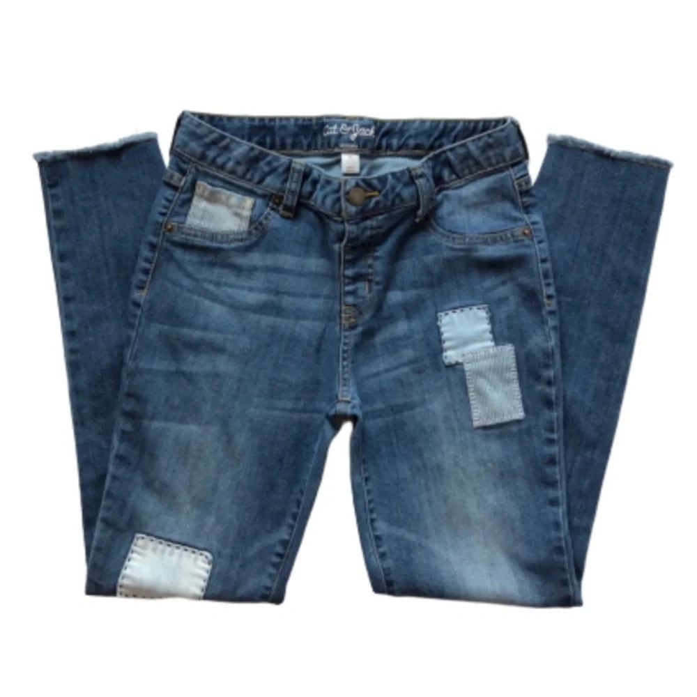 Cat & Jack Patchwork Jeggings Medium Rinse 14